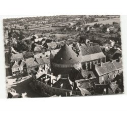 NEUVY-SAINT-SEPULCHRE: l'église monument historique des XIe et XIIe siècle vue aérienne 10X15 - très bon etat