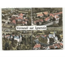 VERNEUIL-sur-IGNERAIE: 4 vues vue aérienne 10X15 - très bon etat
