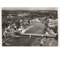 CHABRIS: le pont sur le cher et la plage vue aérienne 10X15 - très bon etat
