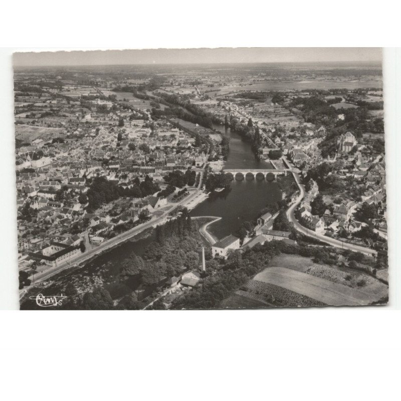 LE BLANC: vue panoramique vue aérienne 10X15 - très bon etat