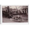 WOINCOURT : carte photo jeune fille avec brouette a fleures - etat