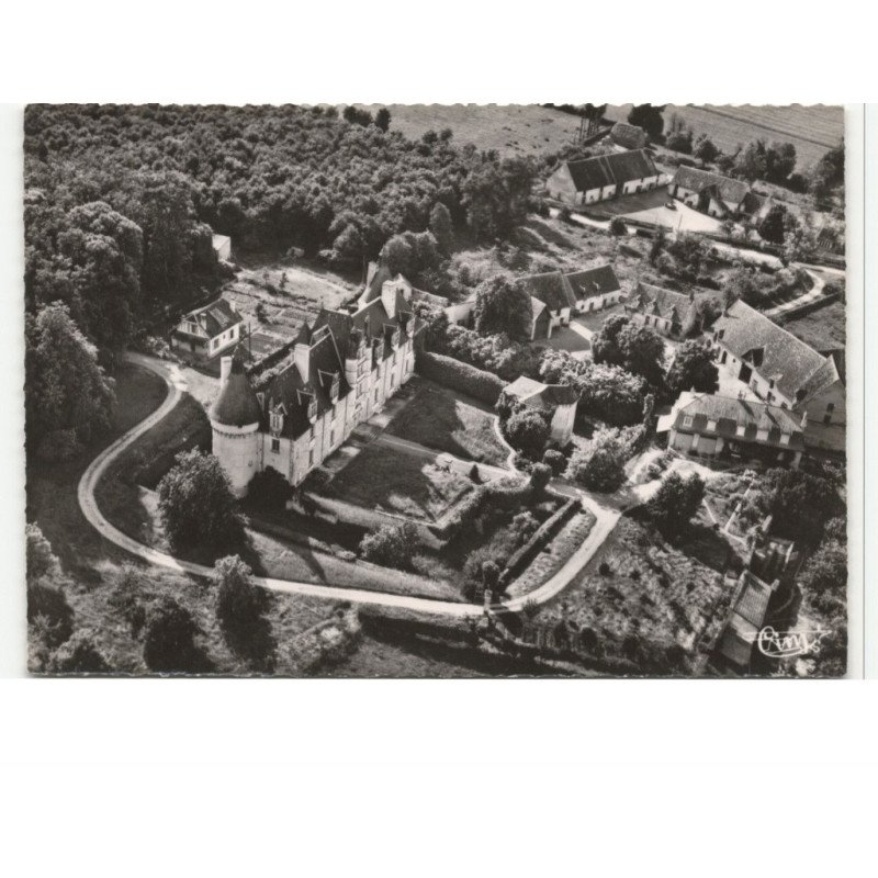 LOUROUER-SAINT-LAURENT: château d'ars XVIe siècle vue aérienne 10X15 - très bon etat