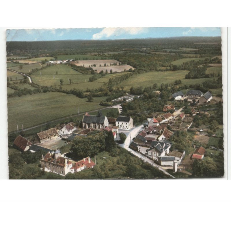 JEU-les-BOIS: le bourg vue aérienne 10X15 - très bon etat