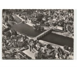 LE BLANC: le pont sur la creuse vue aérienne 10X15 - très bon etat