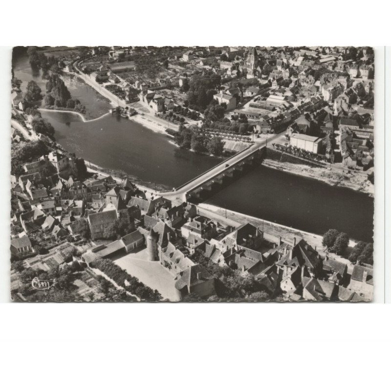 LE BLANC: le pont sur la creuse vue aérienne 10X15 - très bon etat