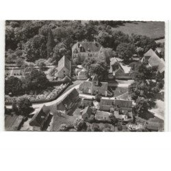 NOHANT: l'église et la maison de george sand vue aérienne 10X15 - très bon etat