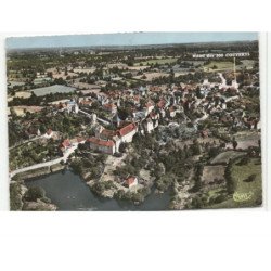 SAINT-BENOIT-du-SAULT: vue générale et hôtel des 300 couverts vue aérienne 10X15 - etat