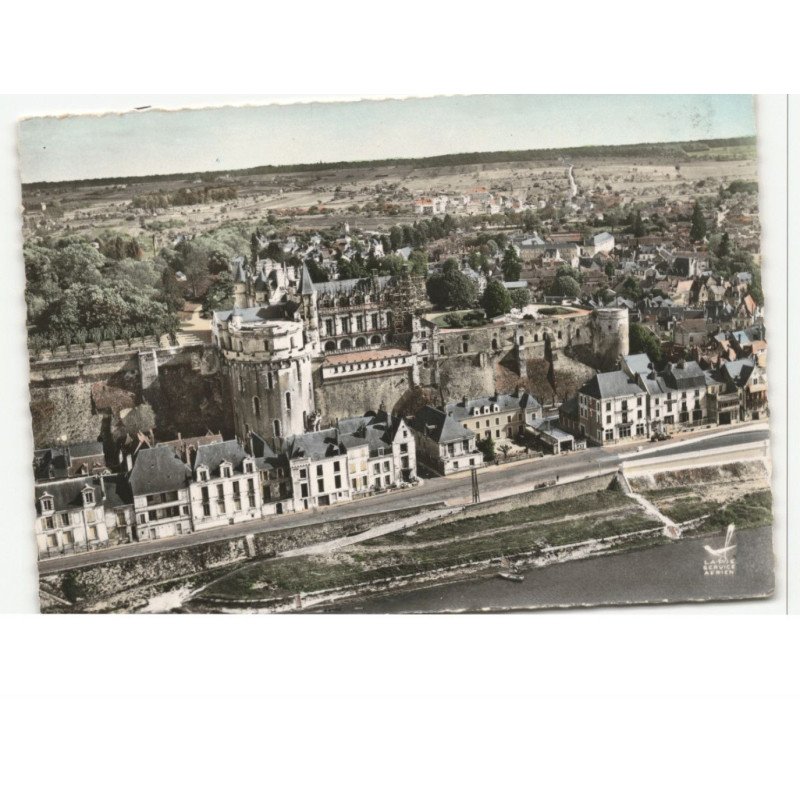 AMBOISE: le château vue aérienne 10X15 - très bon état