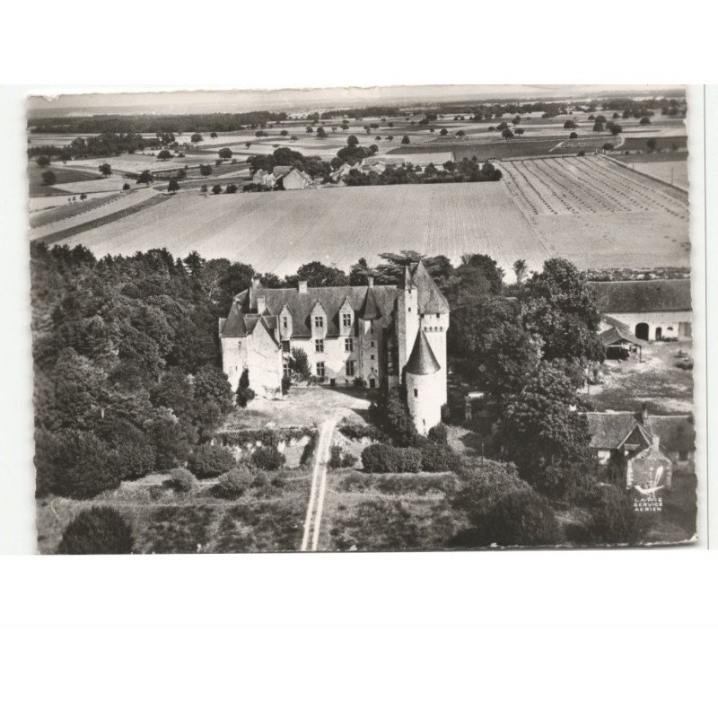 environs de CHAMPIGNY-sur-VEUDE: château et donjon du rivau vue aérienne 10X15 - très bon état