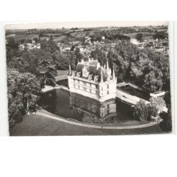 AZAY-le-RIDEAU: le château vue aérienne 10X15 - très bon état