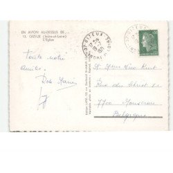 GIZEUX: l'église vue aérienne 10X15 - très bon état