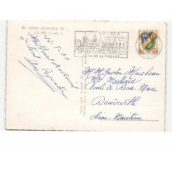 LOCHES: vue aérienne 10X15 - très bon état