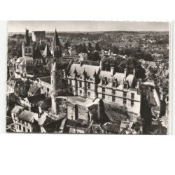 LOCHES: le château vue aérienne 10X15 - très bon état