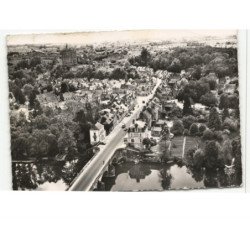 MONTBAZON: l'indre la route nationale et vue générale vue aérienne 10X15 - très bon état