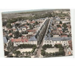 RICHELIEU: grande rue et porte de chinon vue aérienne 10X15 - très bon état