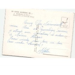RICHELIEU: grande rue et porte de chinon vue aérienne 10X15 - très bon état