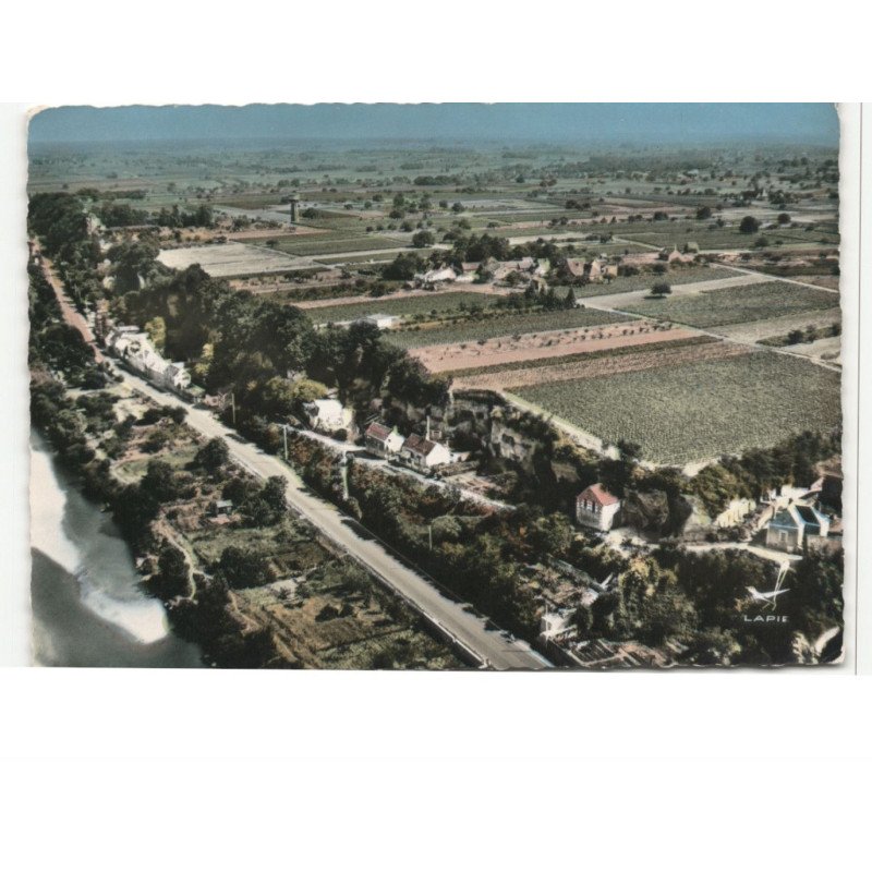 MONTLOUIS: le bord de la loire vue aérienne 10X15 - très bon état