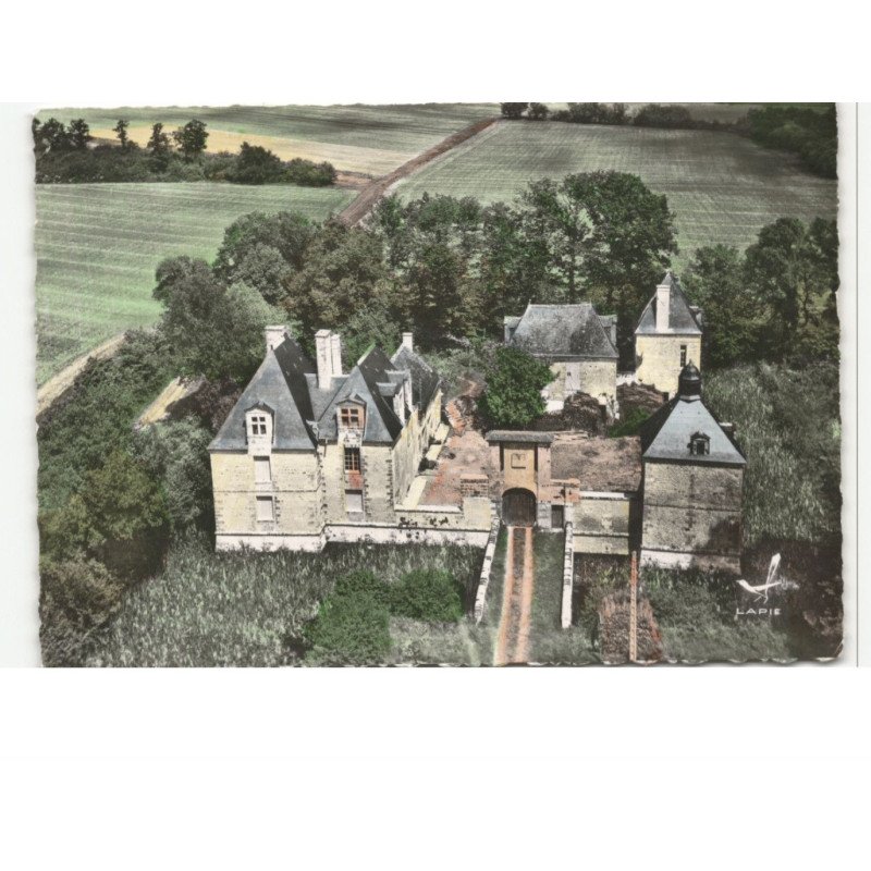 SEMBLANCAY: le château de l'aunay vue aérienne 10X15 - très bon état