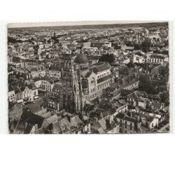 TOURS: la basilique saint-martin et tour charlemagne vue aérienne 10X15 - très bon état