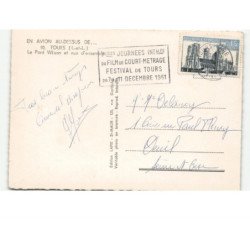 TOURS: le pont wilson et vue d'ensemble vue aérienne 10X15 - très bon état