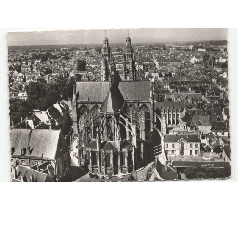 TOURS: la cathédrale saint-gatien, son abside vue aérienne 10X15 - très bon état