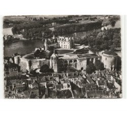 AMBOISE: le château la terrasse et la chapelle saint-hubert vue aérienne 10X15 - très bon état