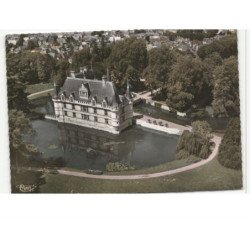 AZAY-le-RIDEAU: le château vue aérienne 10X15 - très bon état