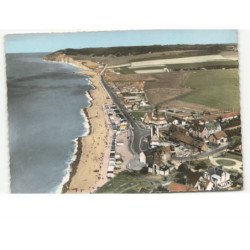 QUIBERVILLE-sur-MER: vue générale de la plage vue aérienne 10x15 - très bon état
