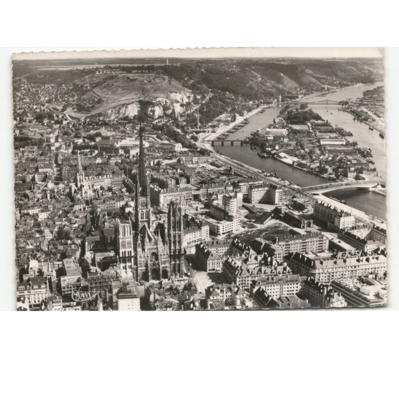 ROUEN: la cathédrale vue aérienne 10x15 - très bon état