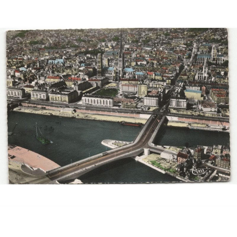 ROUEN: vue générale vue aérienne 10x15 - état