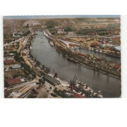 ROUEN: la seine et les quais vue aérienne 10x15 - très bon état