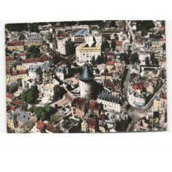 ROUEN: la tour jeanne d'arc et la gare vue aérienne 10x15 - très bon état