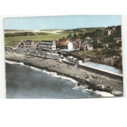 QUIBERVILLE: la plage, les hôtels vue aérienne 10x15 - très bon état