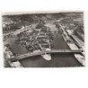 ROUEN: l'ile lacroix et le nouveau pont sur la seine vue aérienne 10x15 - très bon état