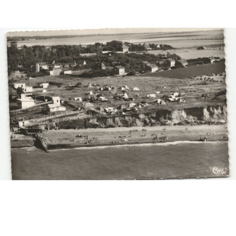 SAINT-AUBIN-sur-MER: la plage vue aérienne 10x15 - très bon état