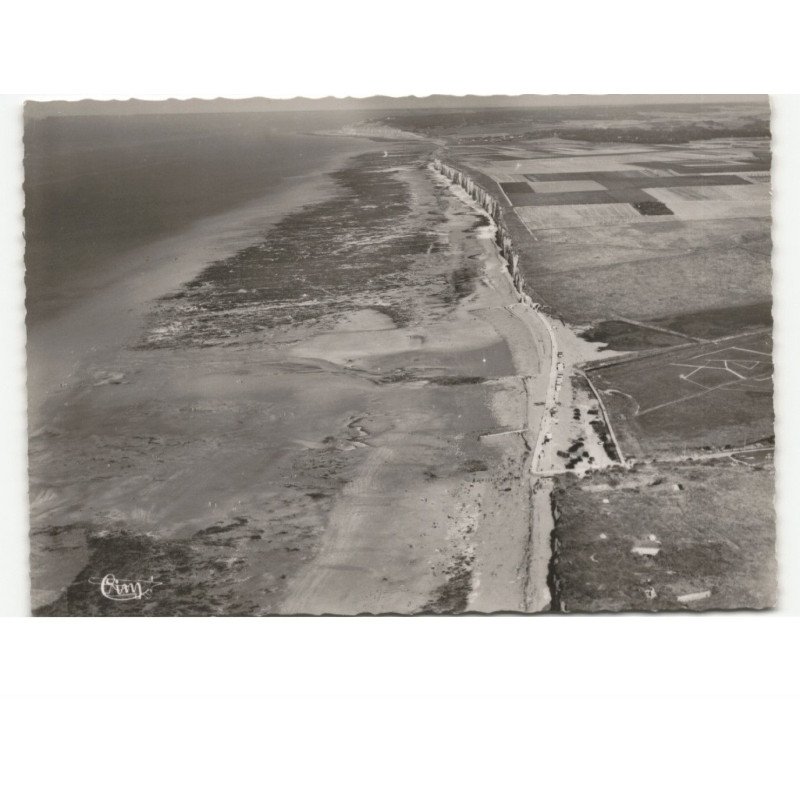 SAINT-AUBIN-sur-MER: la plage et des falaises vue aérienne 10x15 - très bon état