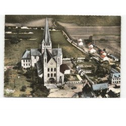 SAINT-MARTIN-de-BOSCHERVILLE: l'abbaye XIe siècle vue aérienne 10x15 - très bon état