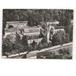 SAINT-WANDRILLE: abbaye, le cloître et les ruines de l'église vue aérienne 10x15 - très bon état