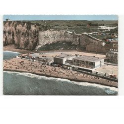 SAINT-VALERY-en-CAUX: le casino, les falaises vue aérienne 10x15 - très bon état