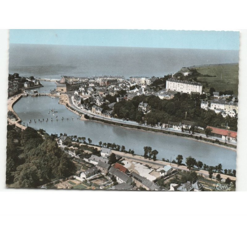 SAINT-VALERY-en-CAUX: l'arrière port vue aérienne 10x15 - très bon état