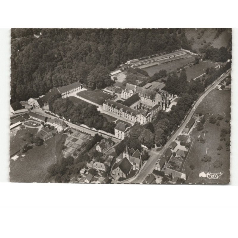 SAINT-WANDRILLE: abbaye et vallée de la fontenelle vue aérienne 10x15 - très bon état