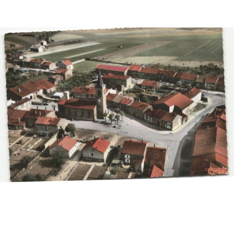TRIEUX: rue de l'église vue aérienne 10x15 - très bon état