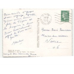 TRIEUX: rue de l'église vue aérienne 10x15 - très bon état