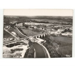TOUL: entrée est de la ville, le canal et la moselle vue aérienne 10x15 - très bon état