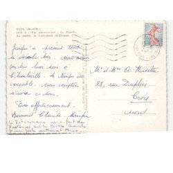 TOUL: vue panoramique, la moselle au centre la cathédrale saint-étienne vue aérienne 10x15 - très bon état