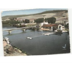 BELLEVILLE: le barrage et le pont de marbache vue aérienne 10x15 - très bon état
