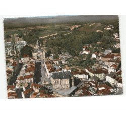 BADONVILLER: centre, église, hôtel de ville vue aérienne 10x15 - très bon état