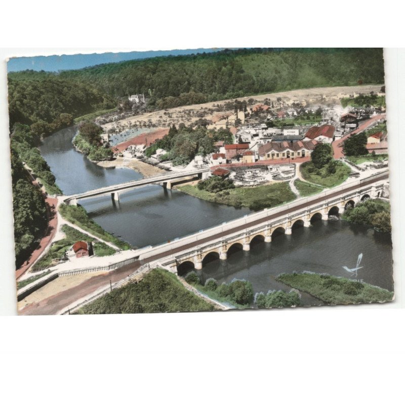 LIVERDUN: les ponts sur la moselle vue aérienne 10x15 - très bon état