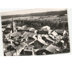 PETITMONT: l'église et la mairie vue aérienne 10x15 - très bon état
