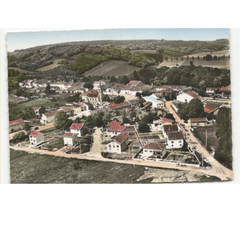ROVILLE: vue générale vue aérienne 10x15 - très bon état